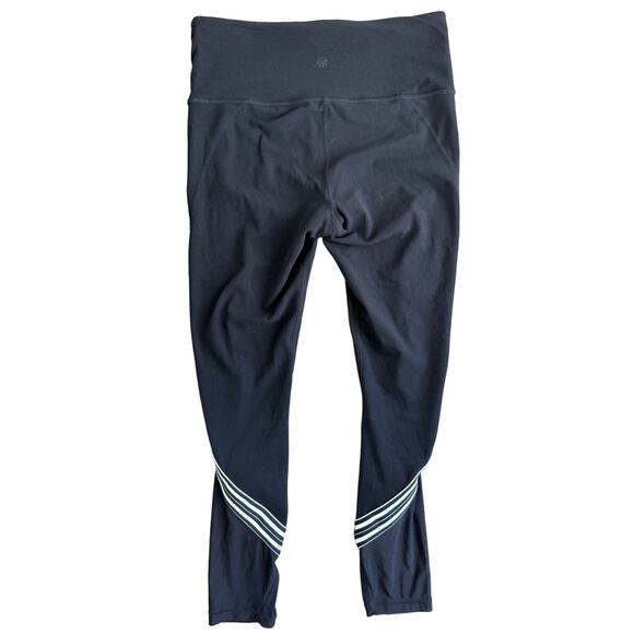 Athleta Side Stripe Salutation 7/8 Legging, Mesh Accent, Black/White, SMALL - Picture 5 of 7